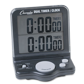 Champion Sports Dual Timer-clock W-jumbo Display, Lcd, 3 1-2 X 1 X 4 1-2 freeshipping - TVN Wholesale